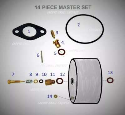 CARBURETOR KIT LME WALBRO MIA10290  JOHN DEERE HH100 TECUMSEH 1970s ENGINE