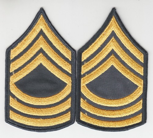 Armee Chevron: Master Sergeant - Vietnam-Ära, gemischter Rand, Paar