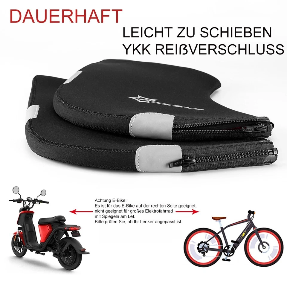 ROCKBROS Fahrrad Motorrad Lenker Handschuhe Handwärmer Winddichte Lenkerstulpen - Bild 4 von 4