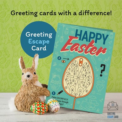 Happy Easter Escape Greeting Card (EN) - iDventure - Unique Easter Card
