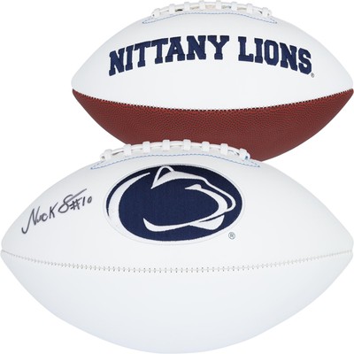 Nick Singleton Penn State Nittany Lions Signed Jardin White Panel Football