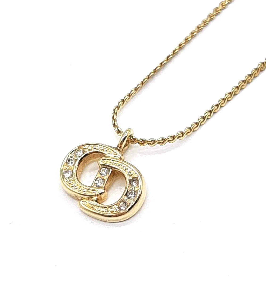 DIOR Petit CD Necklace Gold-Finish Metal - Fashion Jewelry - Woman | DIOR |  ShopLook