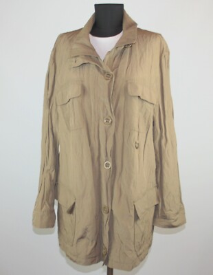 Samoon womens beige coat jacket cotton Size XXL