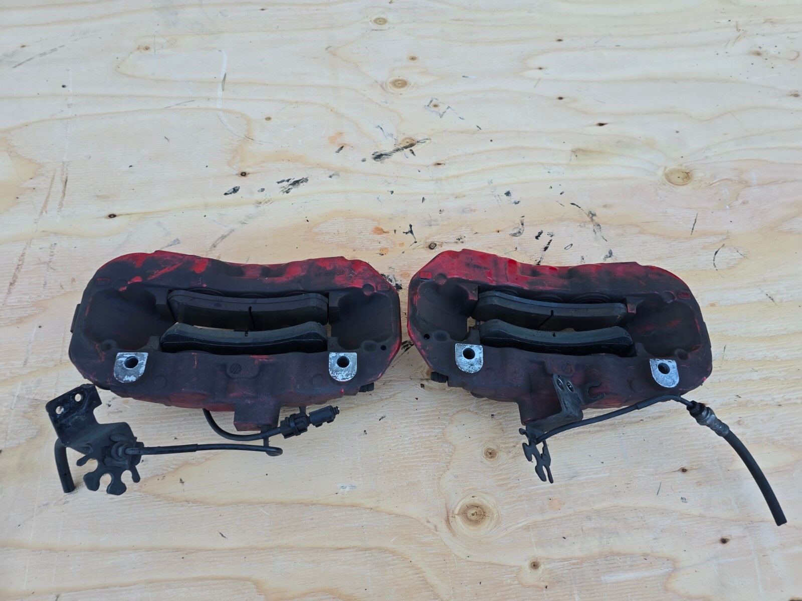 FRONT BREMBO BRAKE CALIPER SET OEM 74K 14-21 MASERATI GHIBLI S QUATTROPORTE