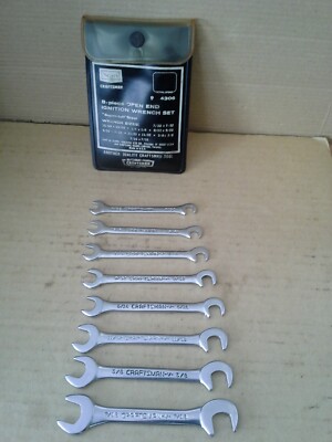 Sears Craftsman 9_4306 Sears Super-tuff 8 Piece Open End Ignition Wrench Set USA