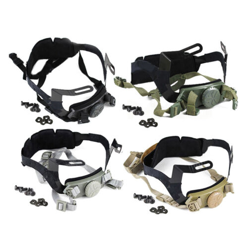 Tactical Fast Helmet Adjustable Strap Hunting Wargame Helmet Inner Locking St ZC - Afbeelding 1 van 15