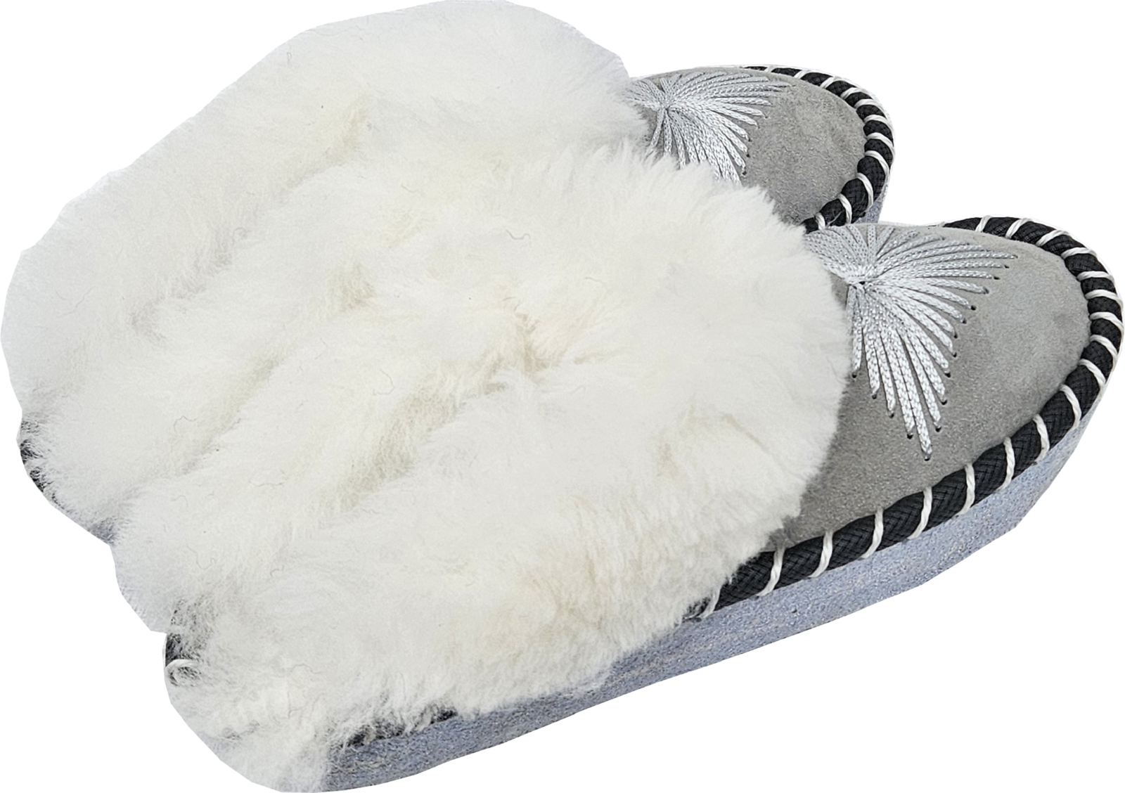 APL Pelliccia di agnello cialde mules pantofole taglia 40 NUOVE pelle di pecora pelle fatte a mano