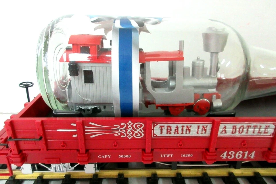 LGB 43614 TRAIN IN A BOTTLE RED FLAT CAR - Image 4 of 4