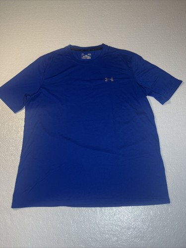 Under Armour Heat Gear Loose Threadborne Shirt Size Large Royal Blue