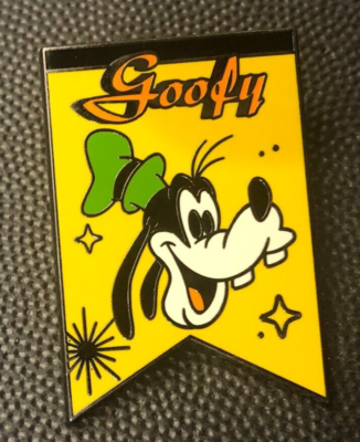 Disney pin 154711 Goofy Banner Mickey and Friends flag pennant