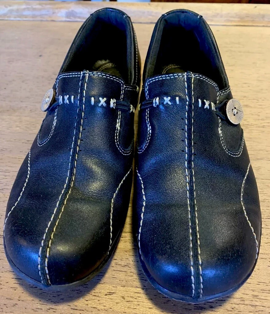 Mocassini ballerine Clarks Bendables da donna neri slip on 8 M super morbidi e comodi ottime condizioni