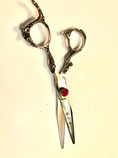 Professional Salon Hair Scissor 6in, Stainless Steel, Ornate Handle, 'FJB'