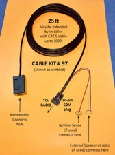 Cable Kit # 97 Remote Mic Mike Extension Motorola CDM CDM750 CDM1250 CDM1550 