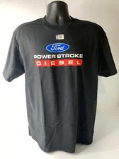 Ford T-Shirt - Black w/ Power Stroke Diesel Emblem / Logo (Licensed)