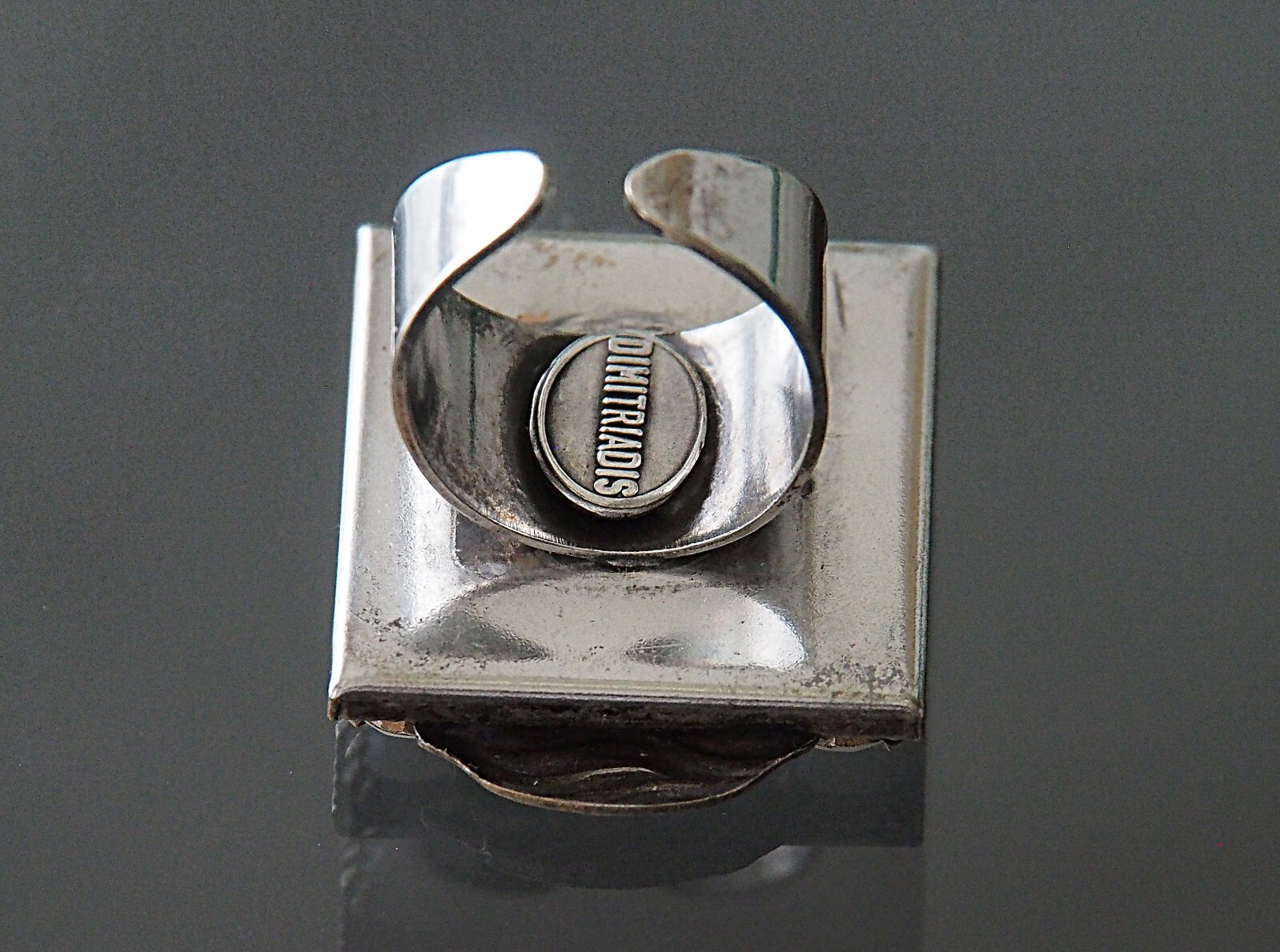 Dimitriadis Crystal Adjustable Ring Signed - image 5