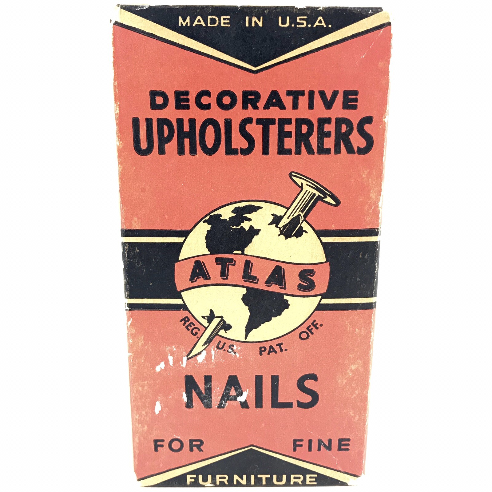 VTG ATLAS Decorative Upholstery Nails For Fine Furniture Box Only Made
