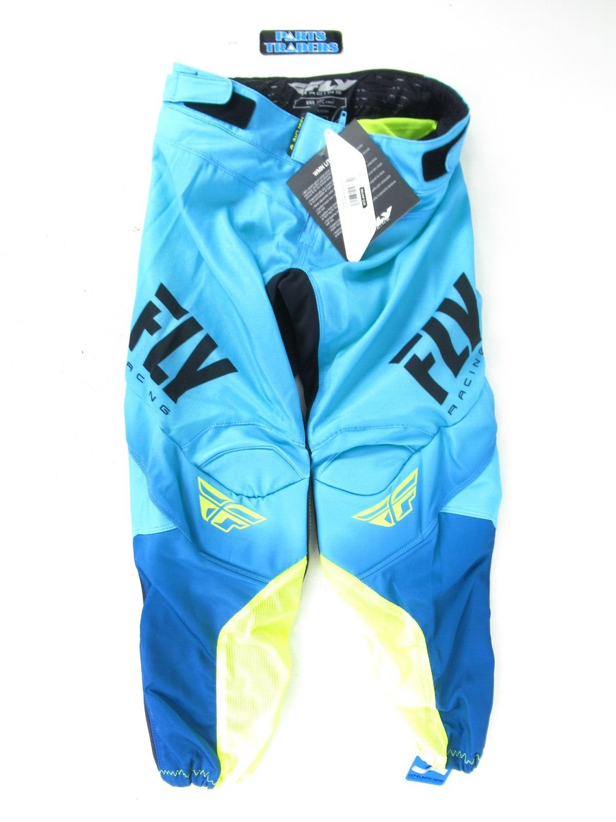 Fly Racing Lite Motocross/Dirt Bike Pants Blue/Black/Yellow