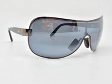 Maui Jim MJ-513-02 Maka Gunmetal Frame Grey Polarized Lens Shield Sunglasses