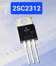 2Pcs New 2SC2312 Transistor Silicon RF Power MITSUBISHI NPN 12V 17W 27MHz TO220