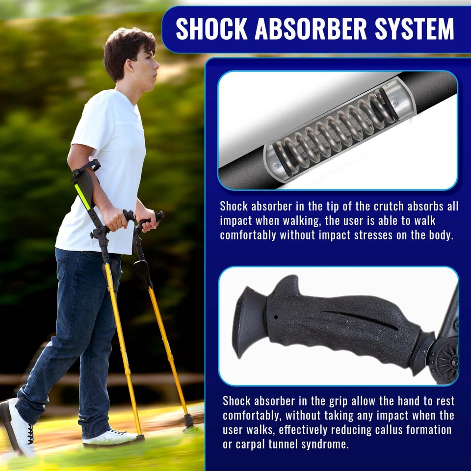 1 par de muletas ergonómicas Ergobaum7G reacondicionadas -componentes nuevos- 7 colores Foto 2 de 4