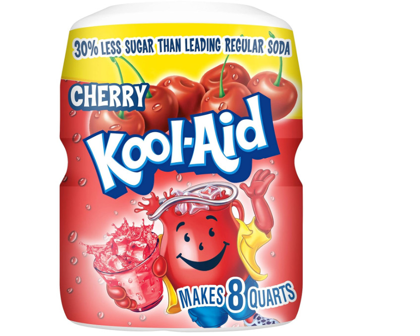 Вишнёвая смесь Kool-Aid — хороший источник витамина С, на 8 литров, 19 унций
