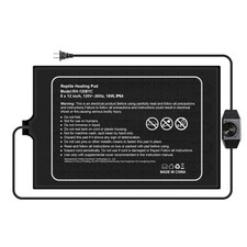 Reptile Heat Pad, 12x8 Inches, Adjustable Temperature Control, 16W, for 30-40...