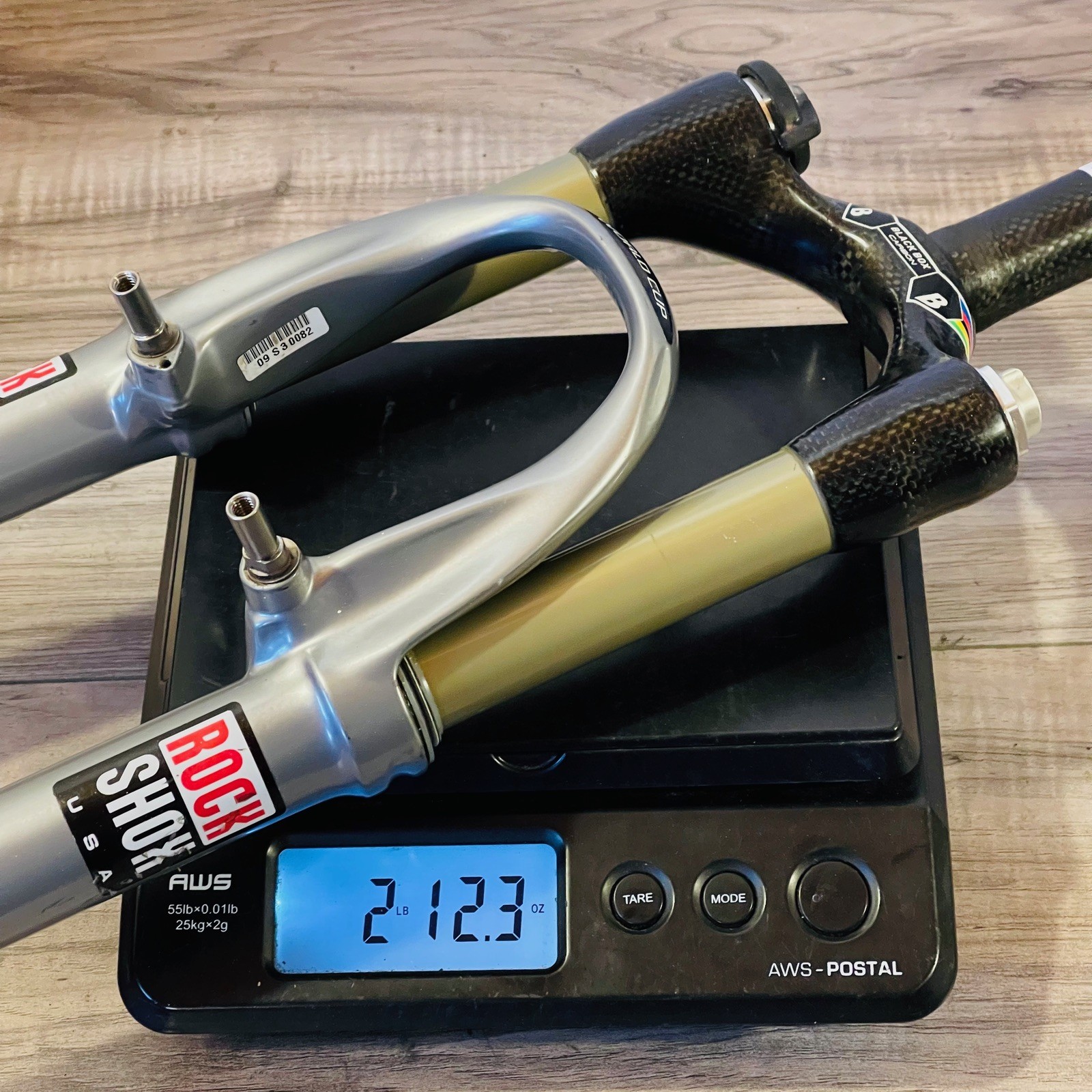 Rock Shox SID World Cup Black Box 1 1/8 Carbon 26 218mm NEEDS REBUILD