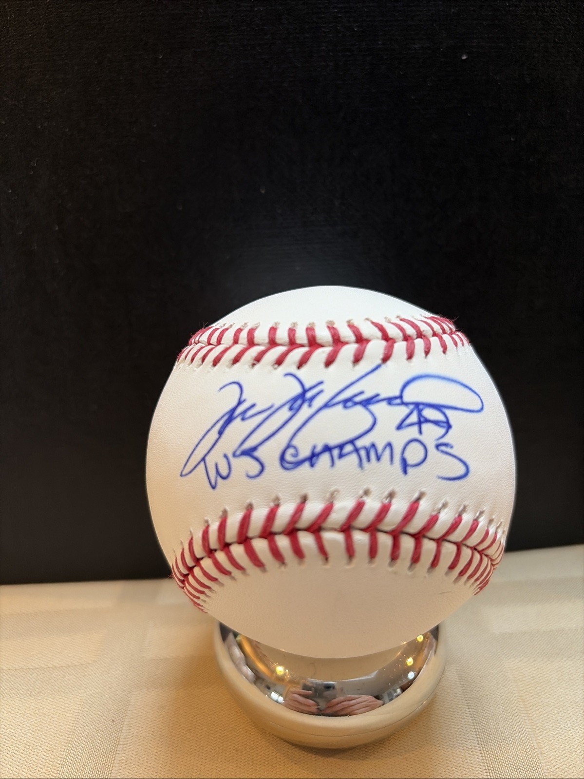 Tim Wakefield 49 Signed WS Champs JSA Certified