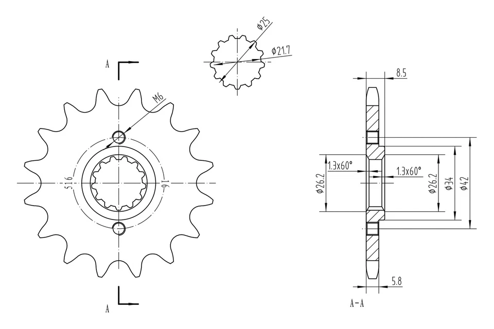 For Kawasaki Ninja 250R 1988-2012 BikeMaster 965511 520 Series Sprocket Foto 2 de 2