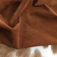 Avetco Root Beer Pig Suede Leather   Velvet Touch  1 or 2 Whole Hides  6  8 SF