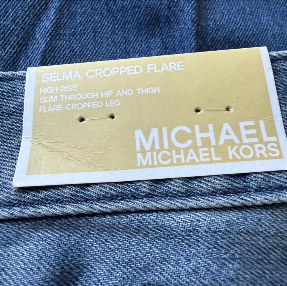 Pantalones de mezclilla para mujer MICHAEL Michael Kors Selma algodón azul ángel lavado 18W nuevos con etiquetas Foto 4 de 4