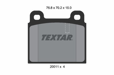 2001102 Textar Brake Pad Set, Disc Brake for Alfa Romeo, BMW, Ferrari