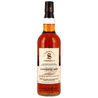LINKWOOD - 12 Jahre 1st & 2nd Fill Oloroso Sherry Butts Signatory 100 PROOF Edit