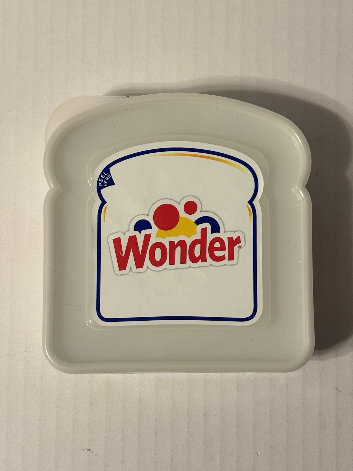 Vintage Wonder Bread Sandwich Holder Logo Dots Peel Here Keeps it Fresh