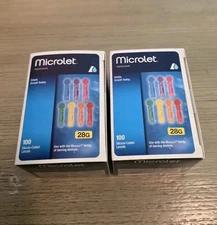 Bayer Microlet Colored Lancets - 200 ct (2 boxes) NEW UNOPENED EXP 2025/08. #1