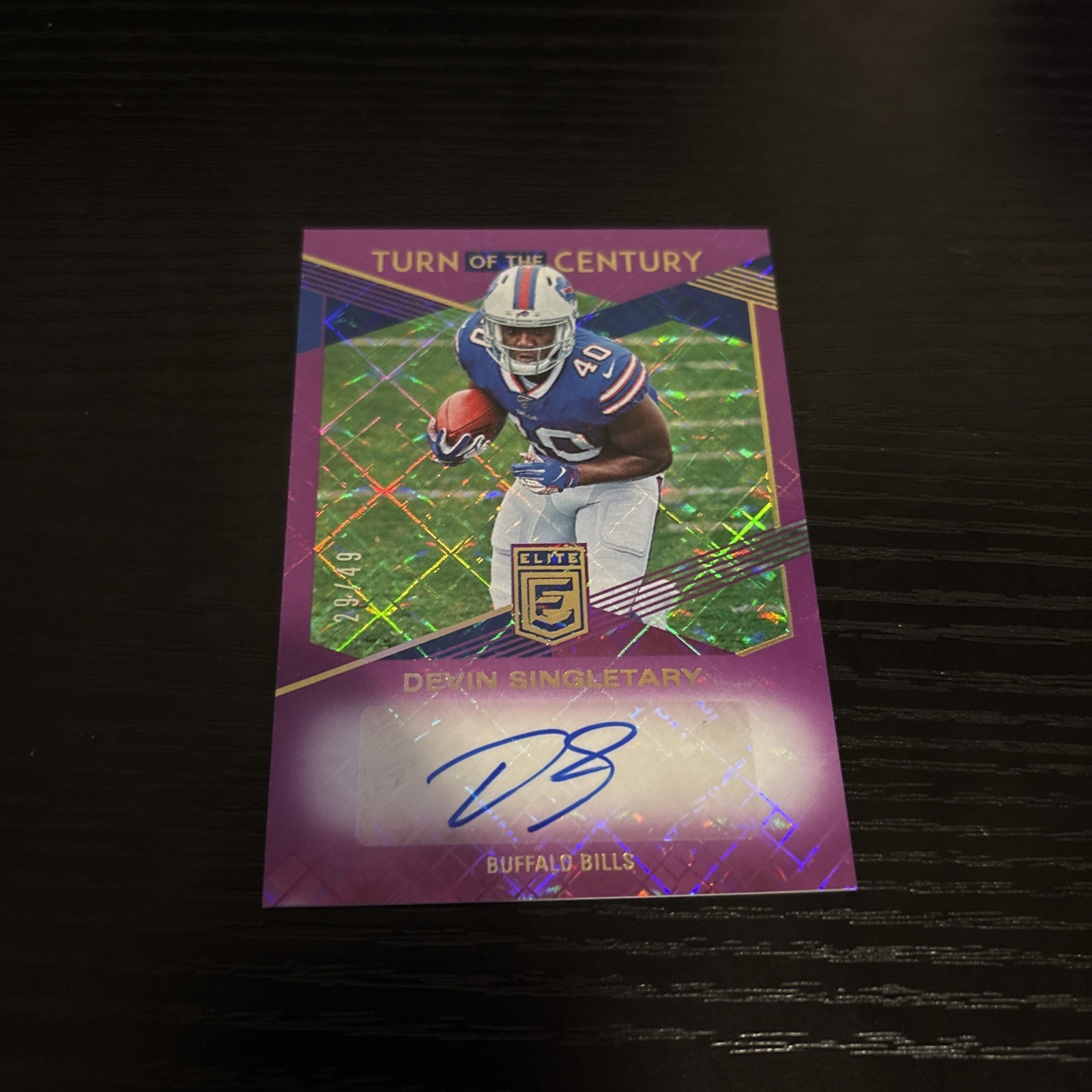 Devin Singletary Panini Donruss Elite Turn of the Century Autographs #DS Purple