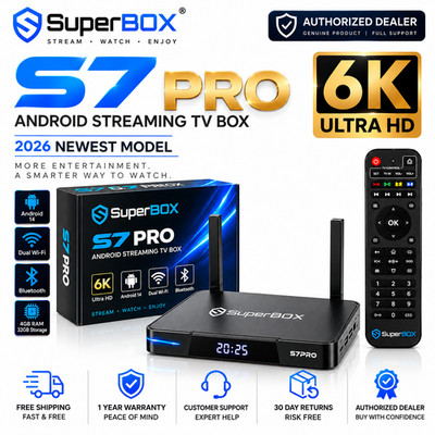 NEW SUPERBOX S7 PRO - Same Day fast free Shipping - USA Authorized Dealer