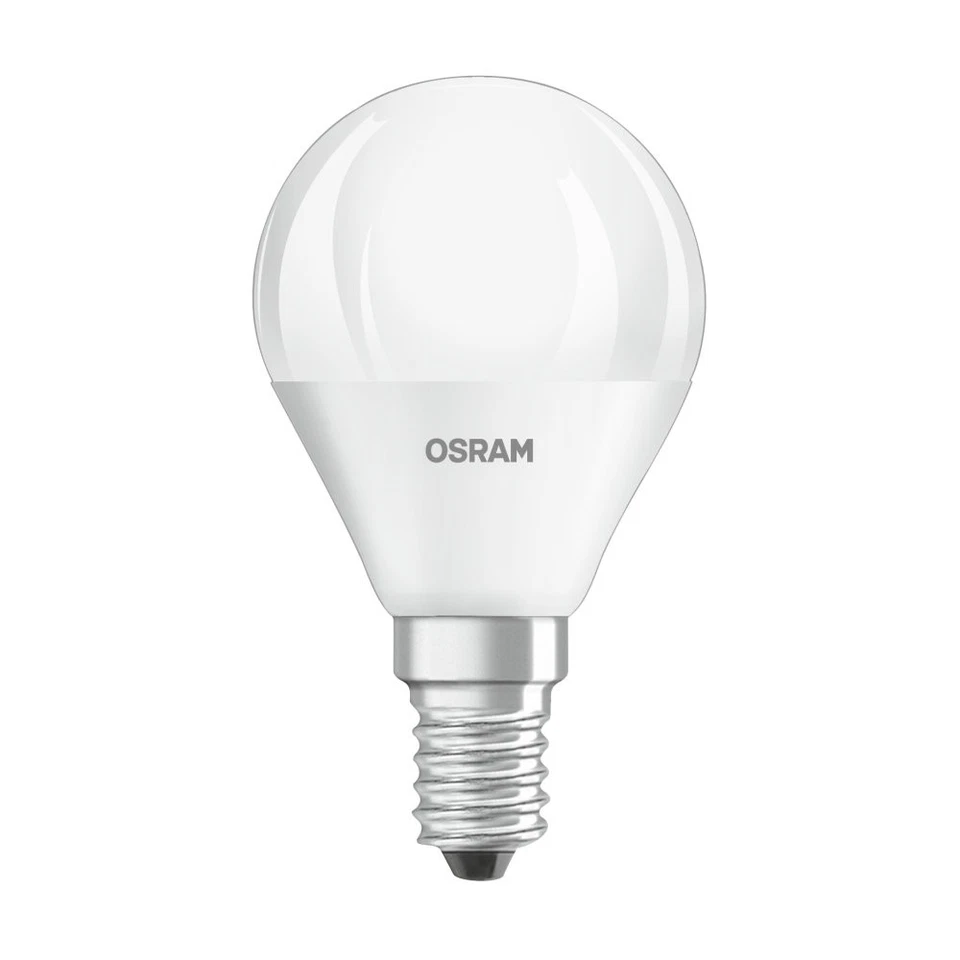 6 x Osram LED Tropfen 6W = 40Watt E14 matt 470lm Kugel Lampe 827 warmweiß 2700K - Bild 2 von 4