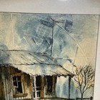Vintage Expressionist Style Drawing Watercolor Painting (Cabins on open Land)! — photo 4