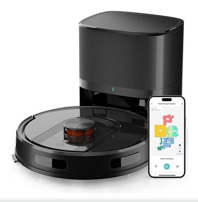 Robot Vacuum and Mop Combo with Self-Emptying, Customizable Map Cleaning with...