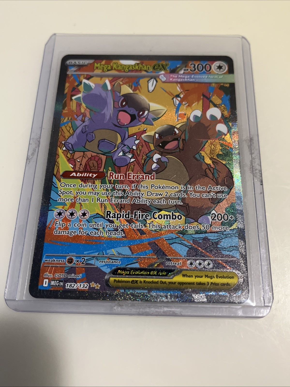Pokémon Mega Kangaskhan ex MEGA EVOLUTION 182/132 Secret Illustration Rare SIR