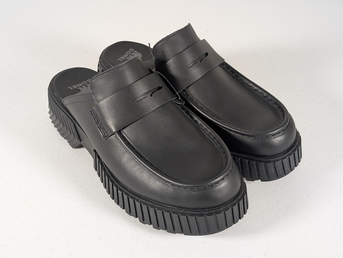 Sorel Women Ona Ave Loafer Platform Mules Size US 9.5 Black