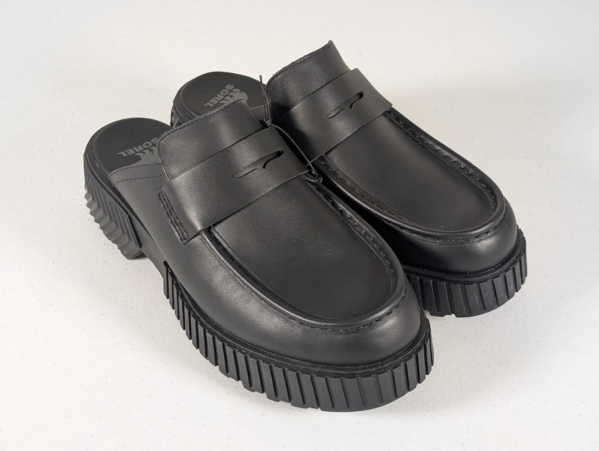 Sorel Women Ona Ave Loafer Platform Mules Size US 9.5 Black