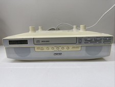 SONY ICF-CD523 Mega Bass CD Player Clock Am/Fm Radio Under Cabinet Mount Works