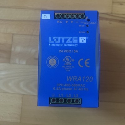 Schienennetzteil WRA120-24 3PH 400-500VAC/24VDC 120W gebraucht