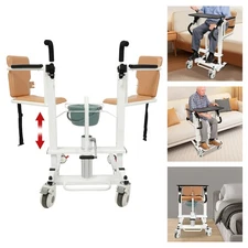 Lift Transfer Chair, Patient Lift Wheelchair, Hydraulic Lift Chair with Table