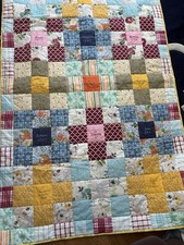 Handmade Brand New 42x66  Patchwork Quilt With Scripture Bible Verses