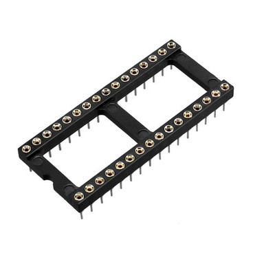 Step 2.54mm 15.2mm Step Row 2 Row 24 Pin Dip Welding IC Adapter Socket