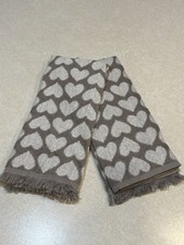 DEBORAH CONNOLLY DESIGNS KITCHEN TOWELS GRAY WHITE HEARTS NEW