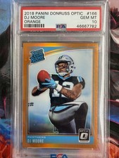 2018 Panini Donruss Optic #166 Dj Moore Orange PSA 10